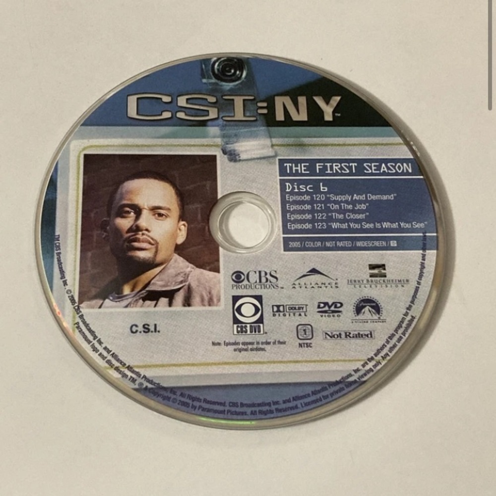 CSI NY: Season 1 Disc 6 Replacement DVD